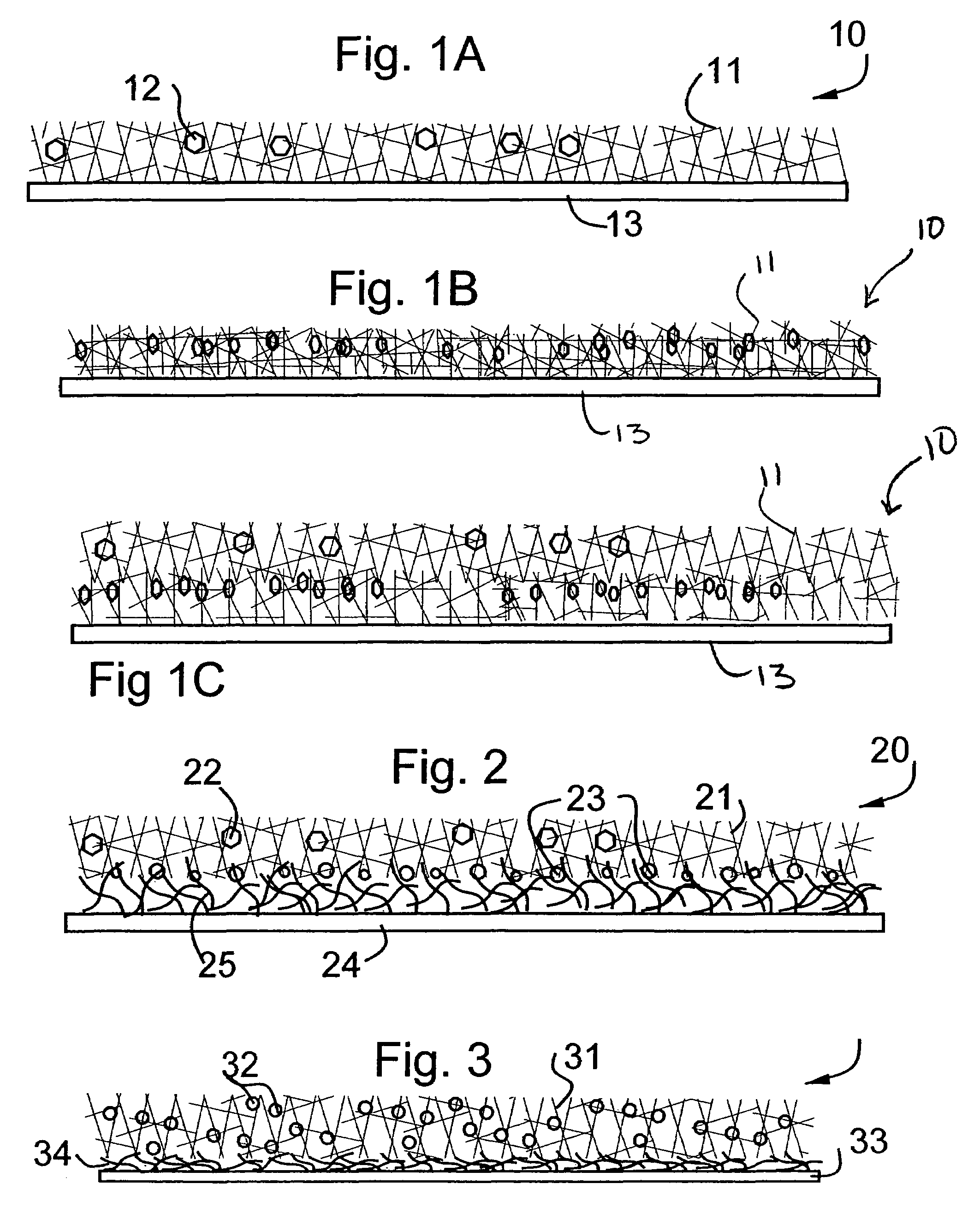 Absorbent pad for entrapping small and large particles, retaining liquids and eliminating odors