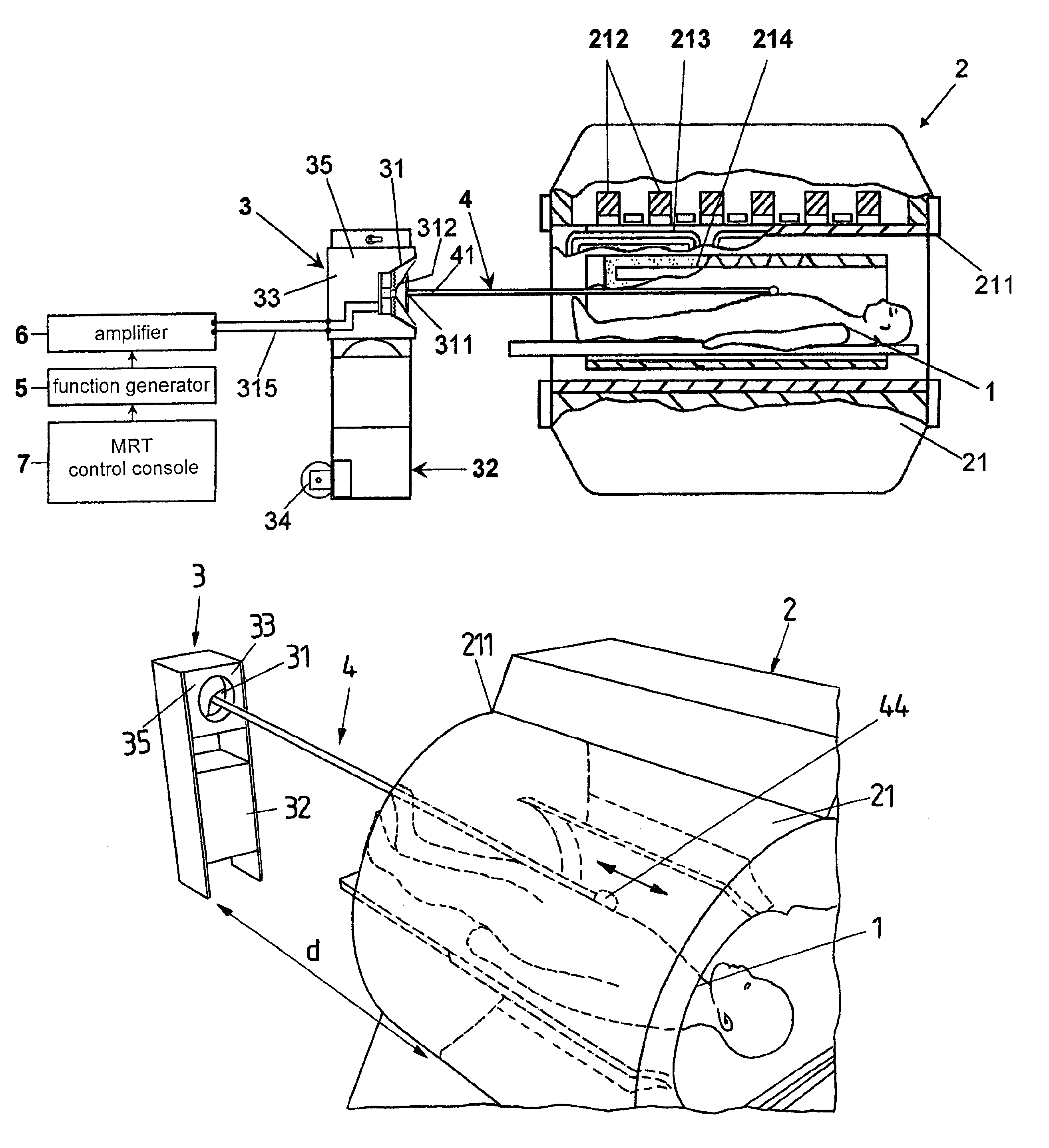 Device and method for generating mechanical oscillations in an examination object using magnetic resonance elastography