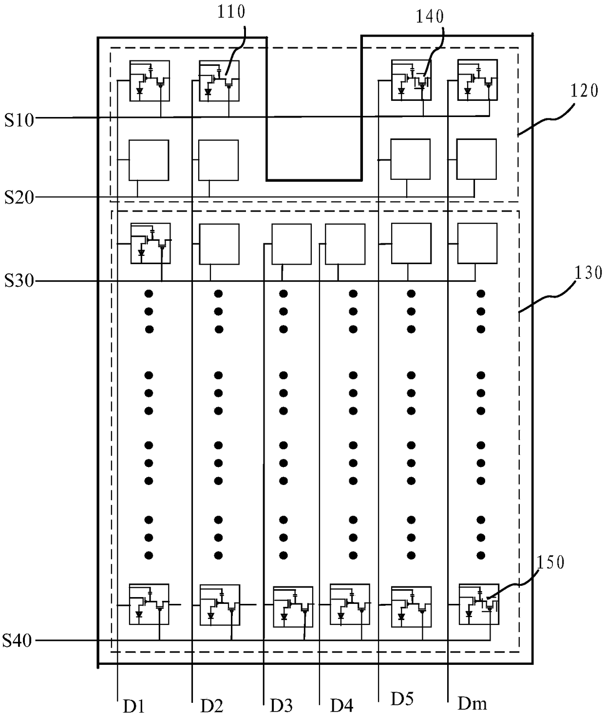 Array substrate, display screen and display device