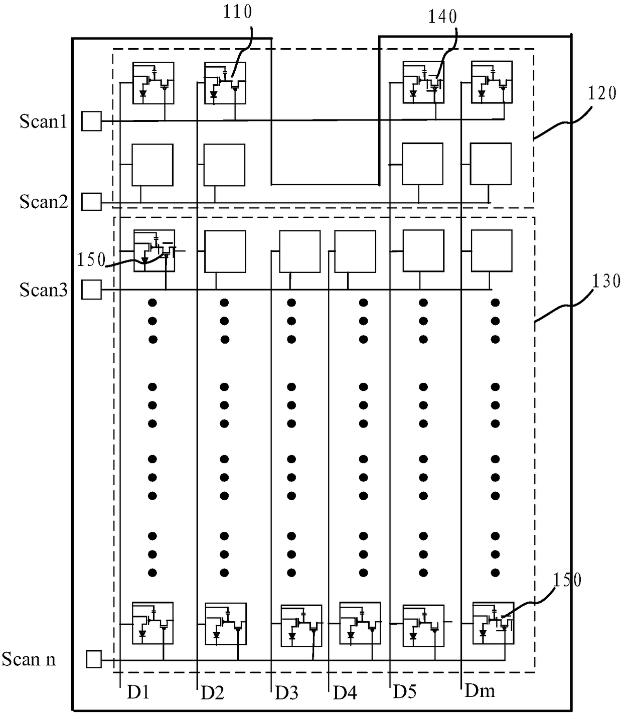 Array substrate, display screen and display device