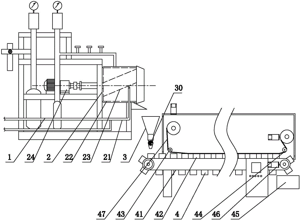 Continuous fermentation device for biscuit food