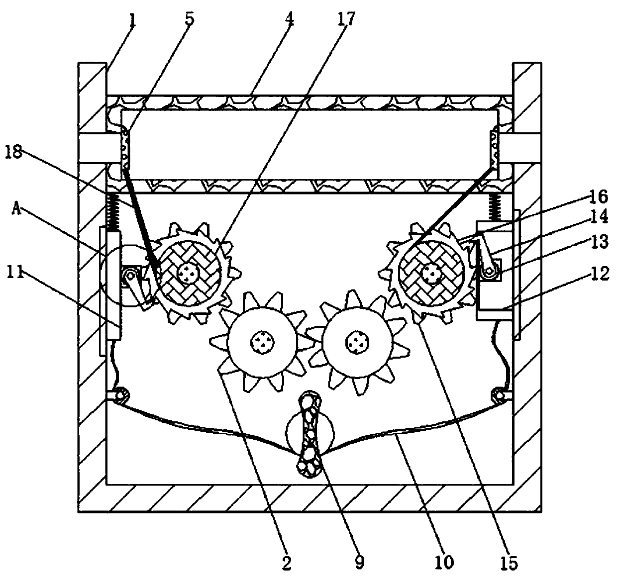 Combined debridement nursing device for operating room nursing