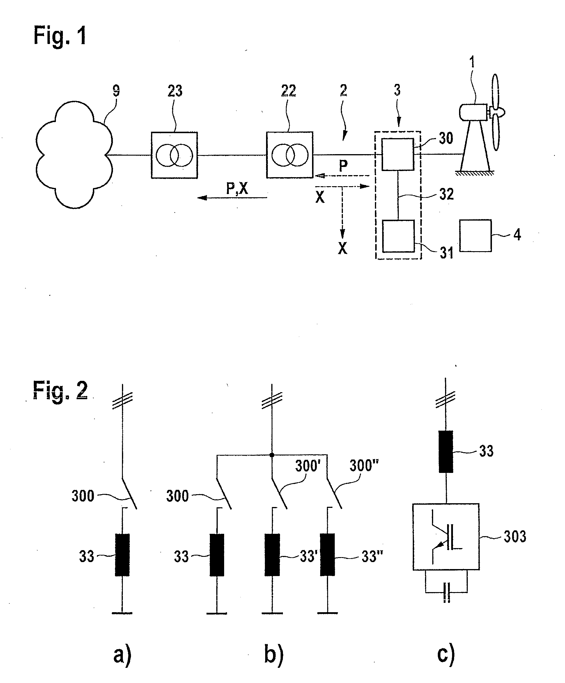 Overvoltage protective device for wind energy installations