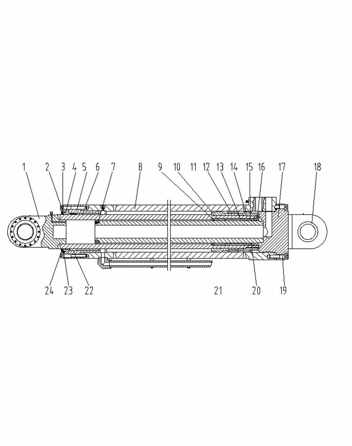 Differential-type plunger composite oil cylinder