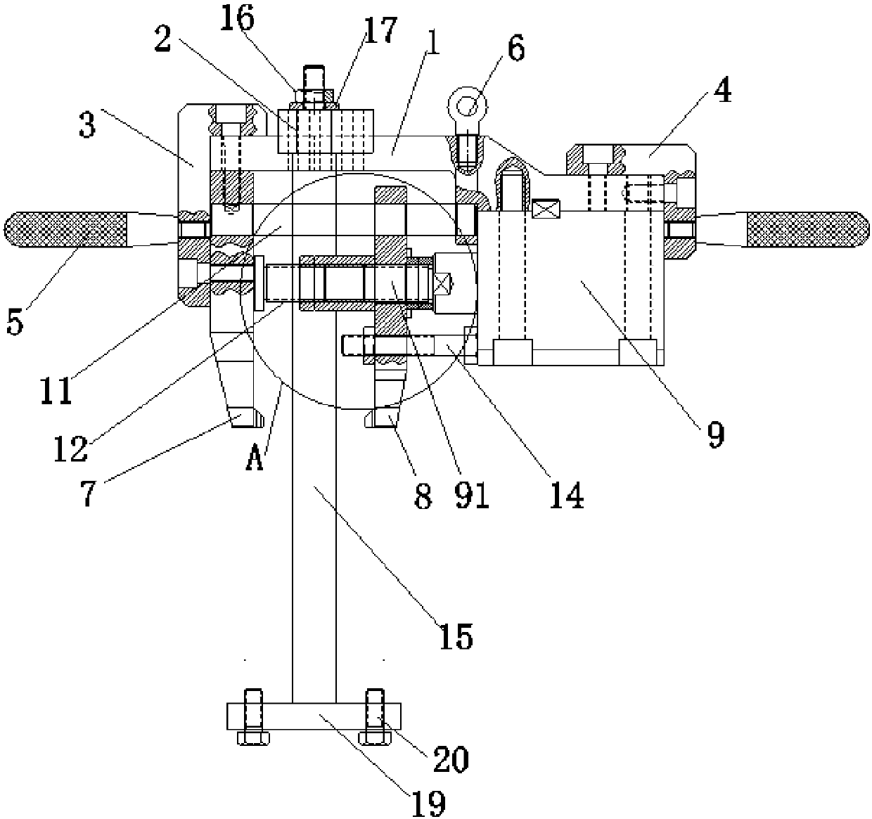 Slotted pressure pliers for main drive lock nut