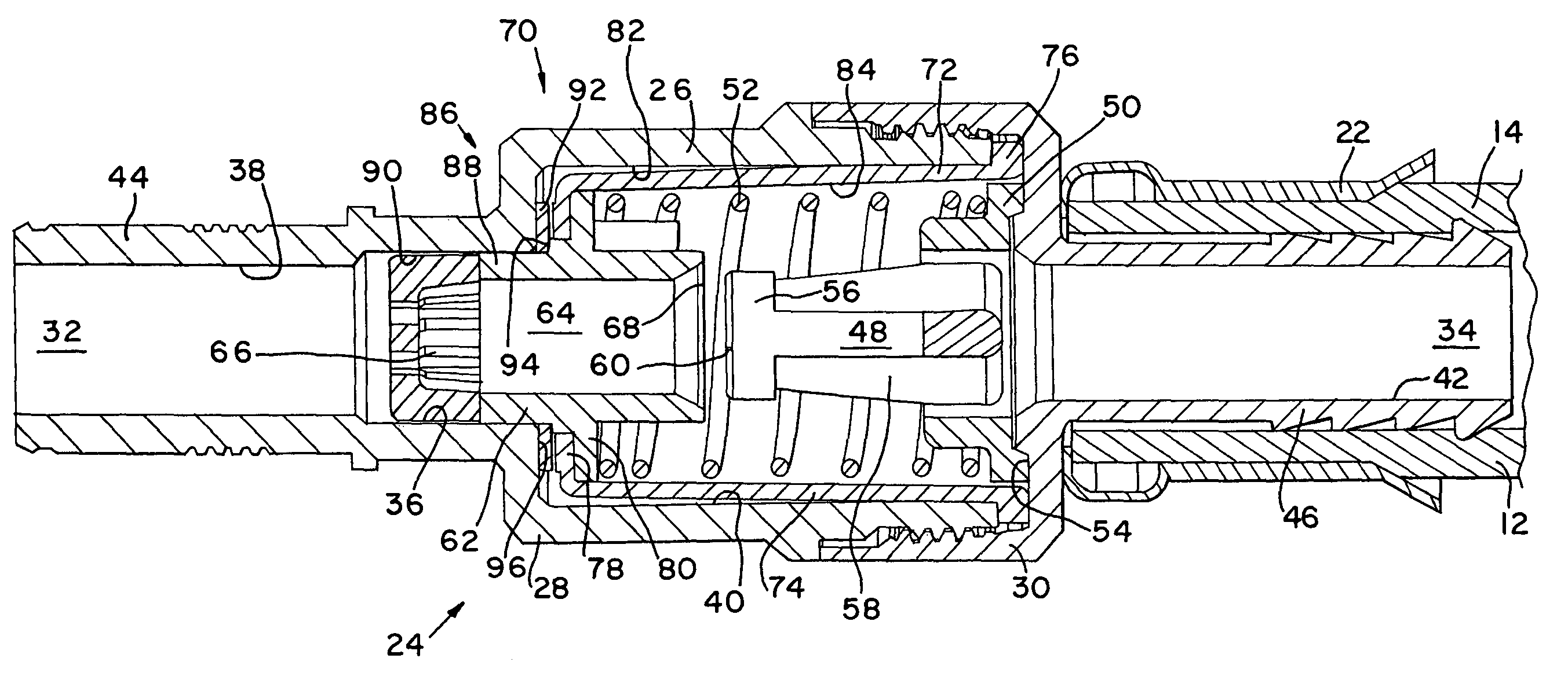 Excess flow shutoff