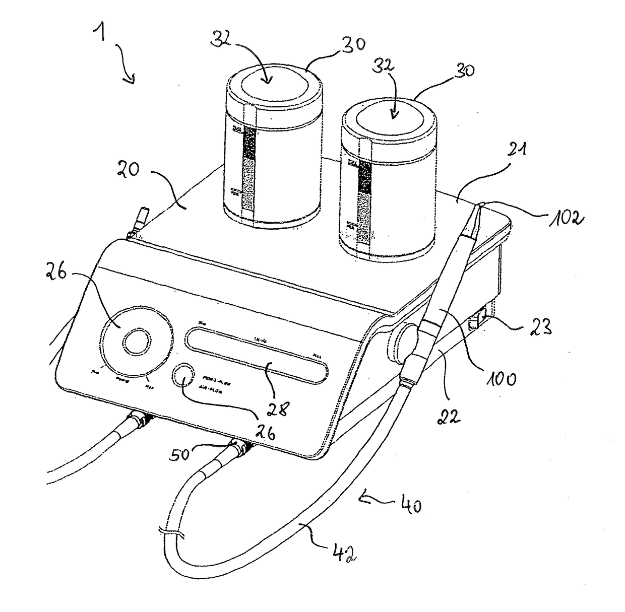 Powder-blasting device