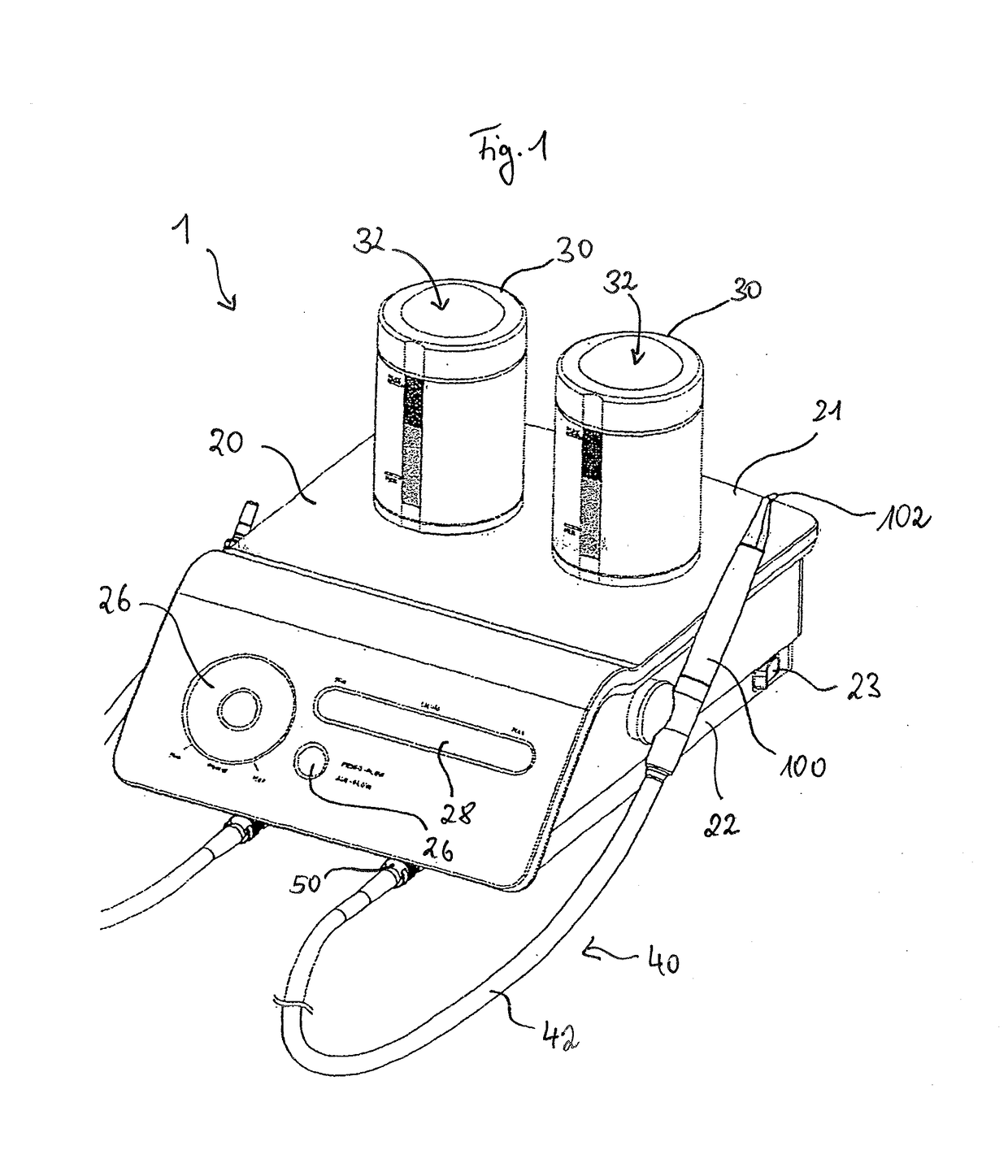 Powder-blasting device