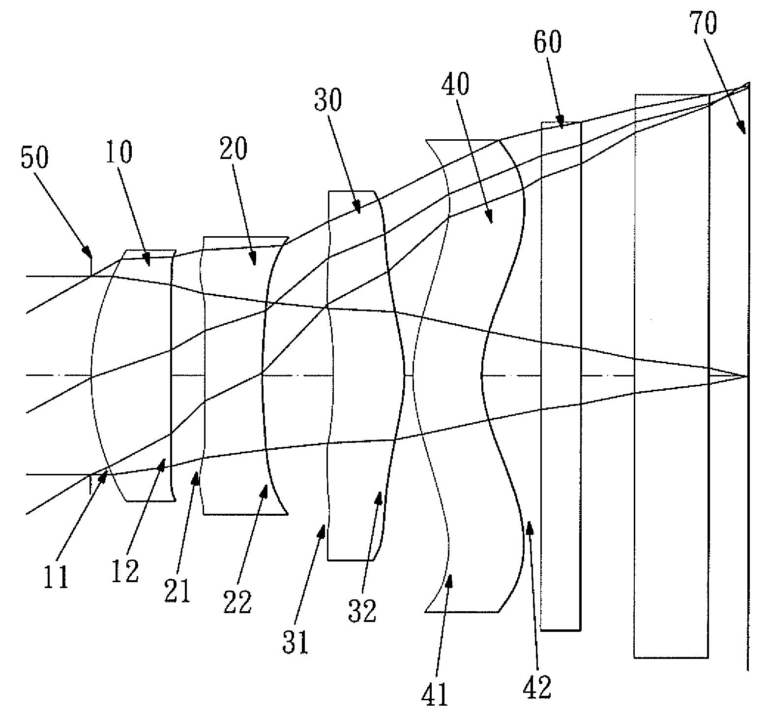 Optical system for taking image