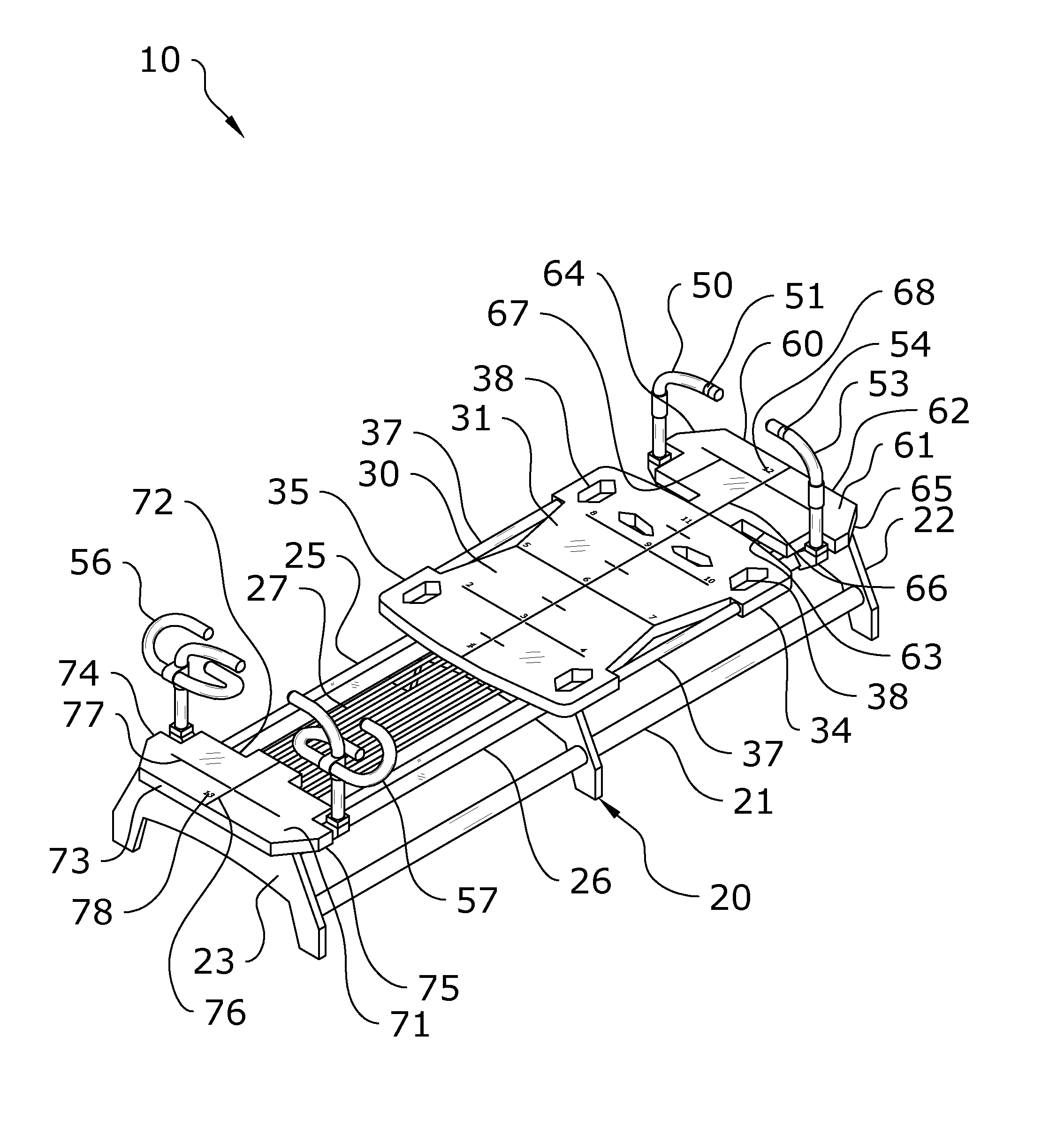 Exercise System with Positioning Markings