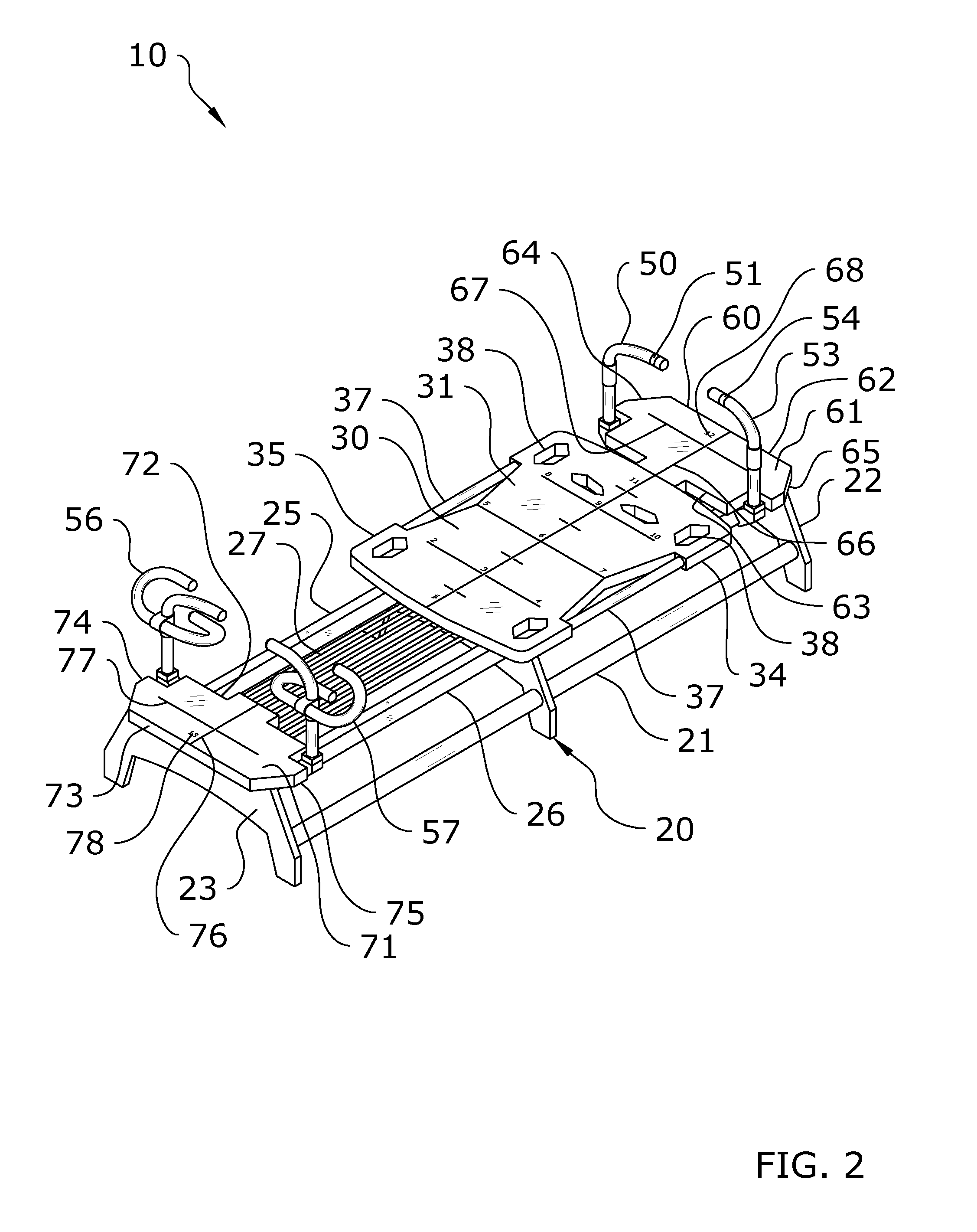 Exercise System with Positioning Markings