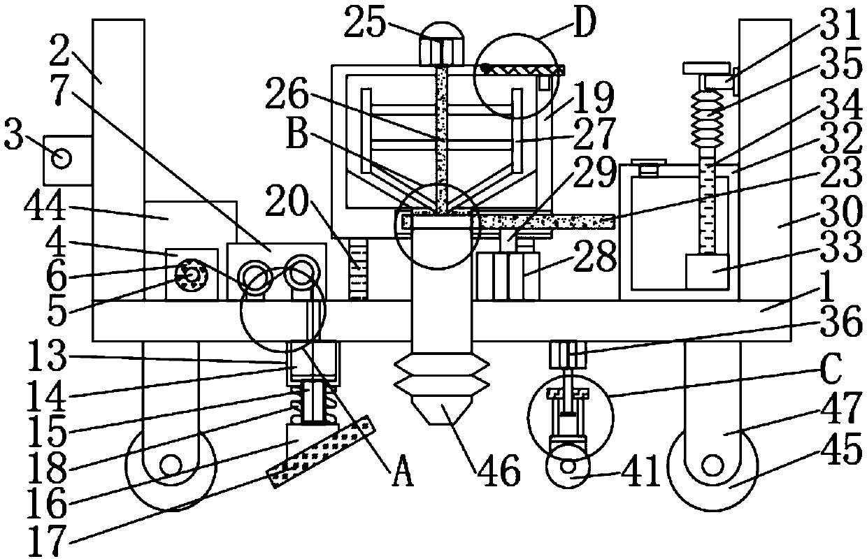 Municipal ground repairing device