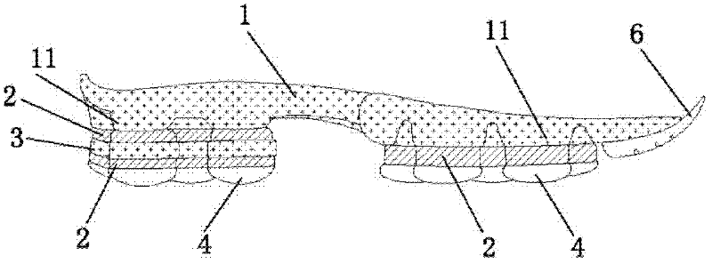 Sole with multi-layer shock absorption system