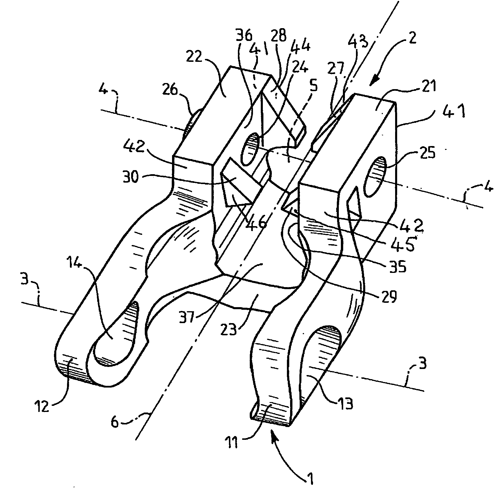 Stamped cardan joint yoke member for an automotive vehicle steering column