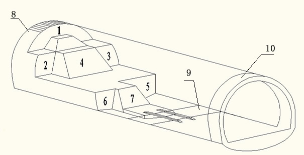 Construction method for composite stratum with hard top and soft bottom of large-section tunnel