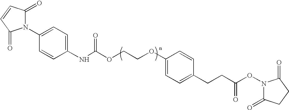 N-aryl-carbamic acid ester-derived and valeric acid ester-derived cross-linkers and conjugates, and methods for their synthesis and use