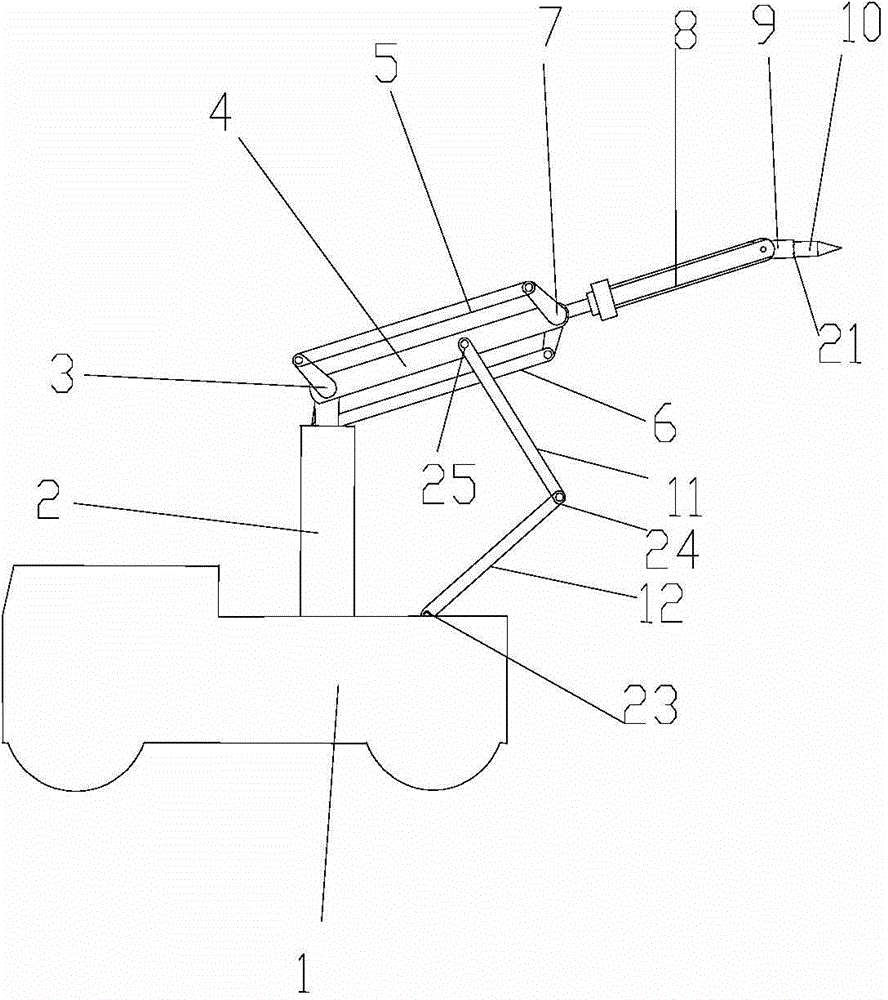 Method for performing welding construction by use of multi-DOF (Degree Of Freedom) controllable rocking arm type connecting rod mechanism