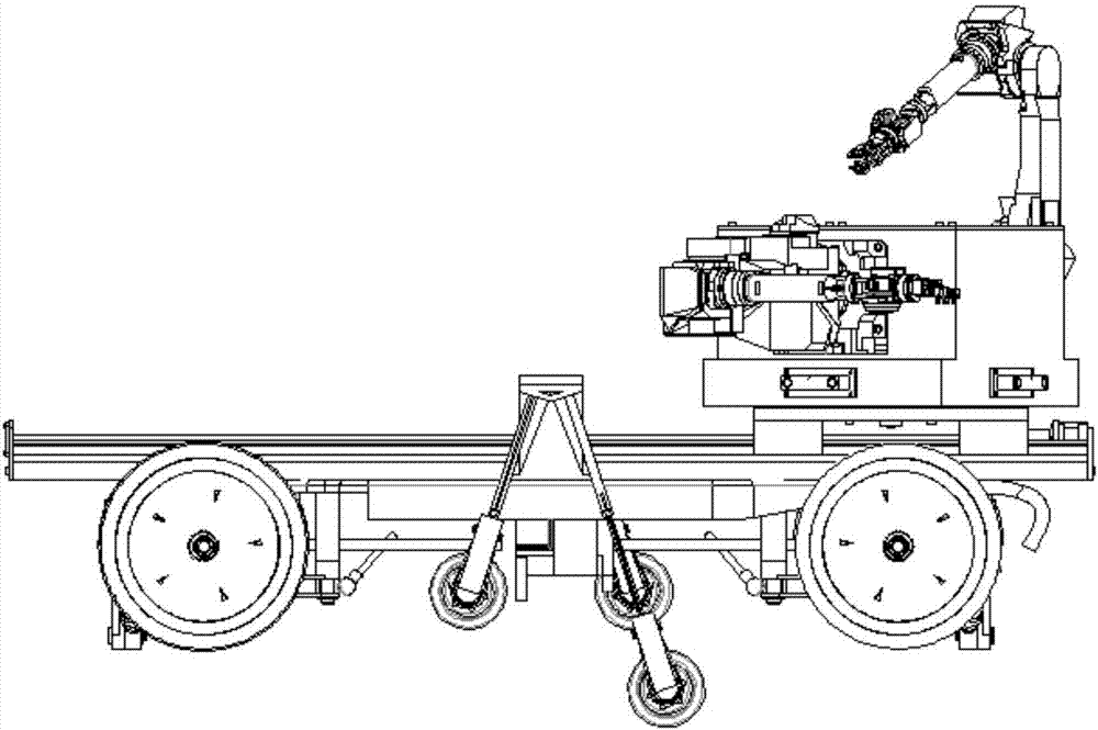 Wheeled leg type movable rescuing robot