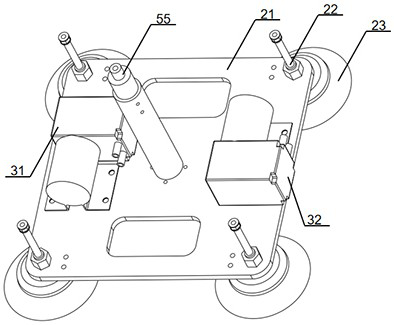 Vacuum adsorption type four-corner starfish wall-climbing robot based on lifting platform mechanism