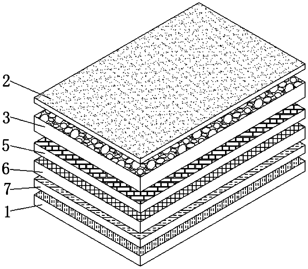 Environment-friendly permeable pavement with metal texture