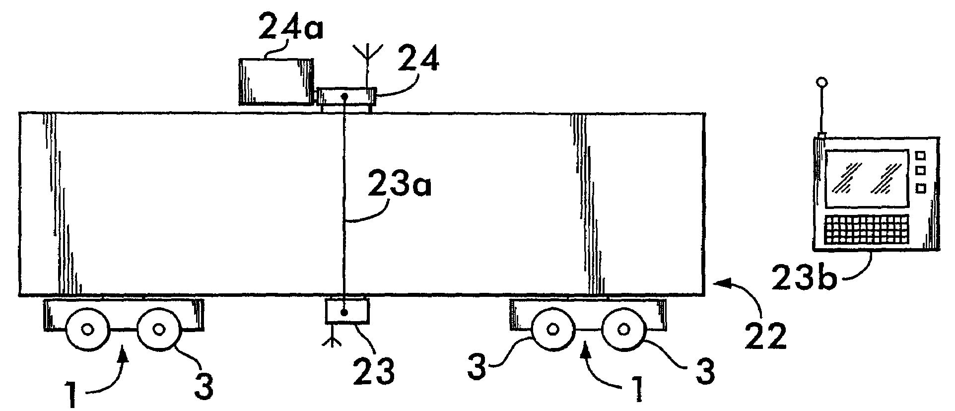 Railroad train monitoring system