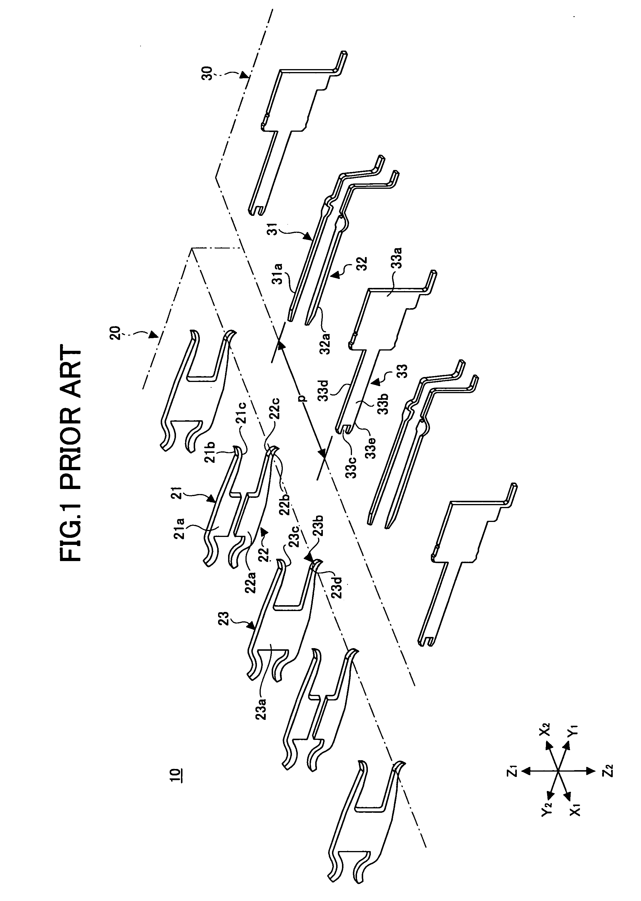 Connector unit for differential transmission