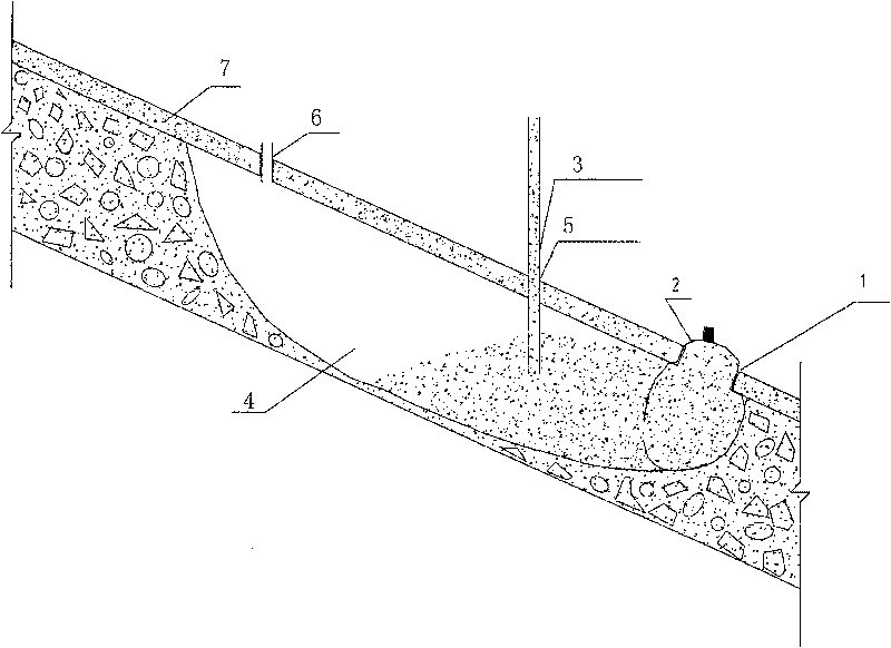 Method for repairing damage of underwater concrete panel slope protector