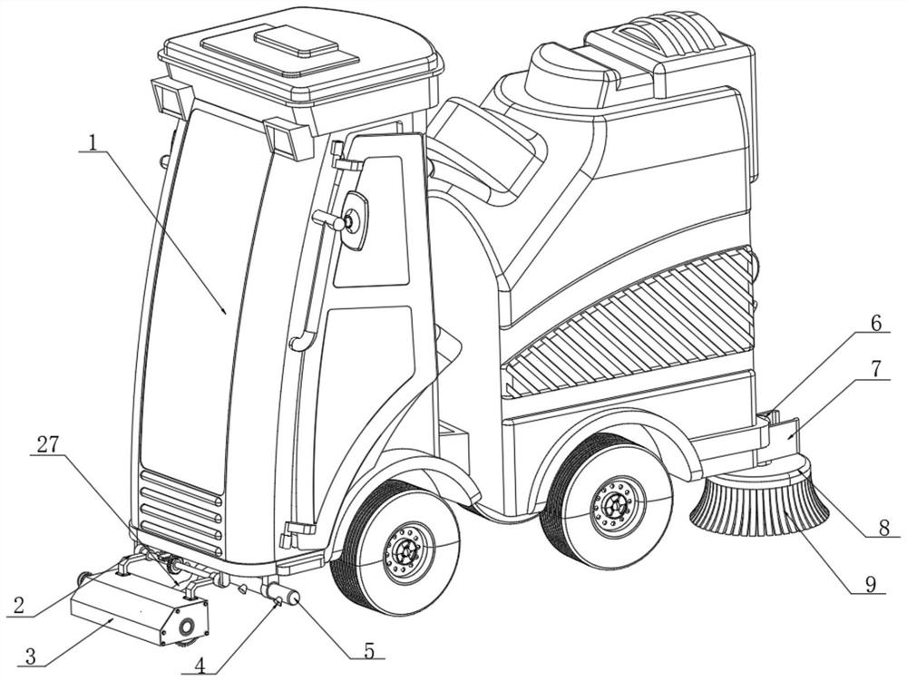 Road surface sweeping equipment for municipal construction