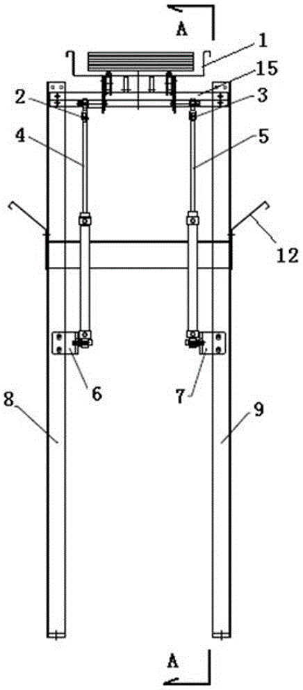 Automatic feeding double cylinder lifting device