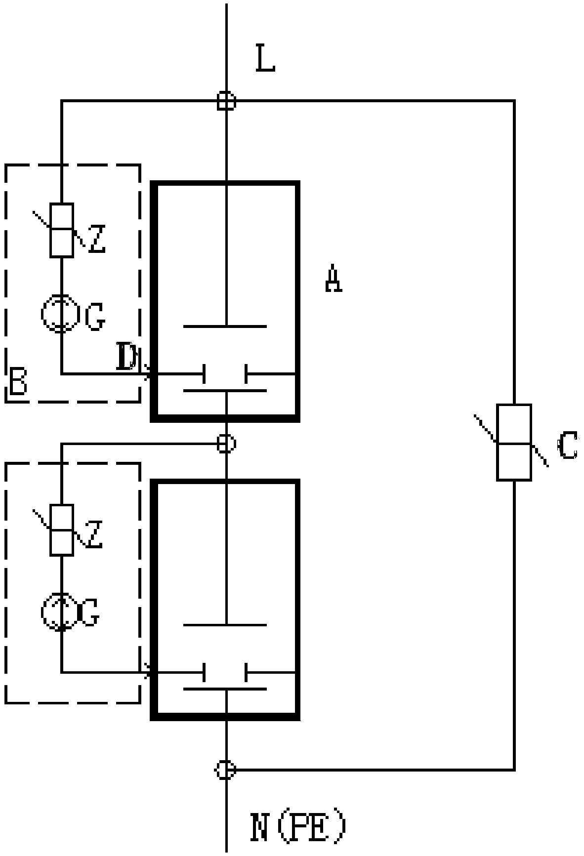 Compound surge protector and compound surge protection method therefor