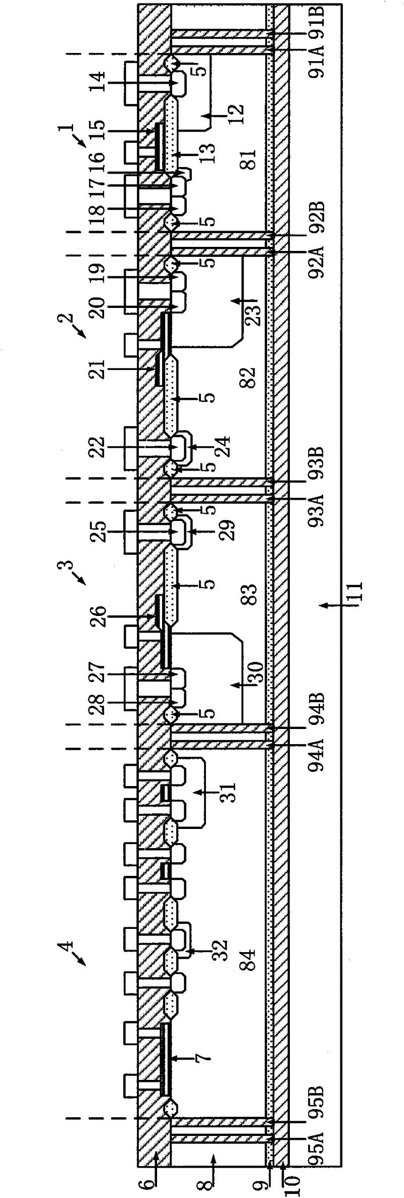 Panel display driving chip based on silicon on insulator (SOI) and preparation method thereof