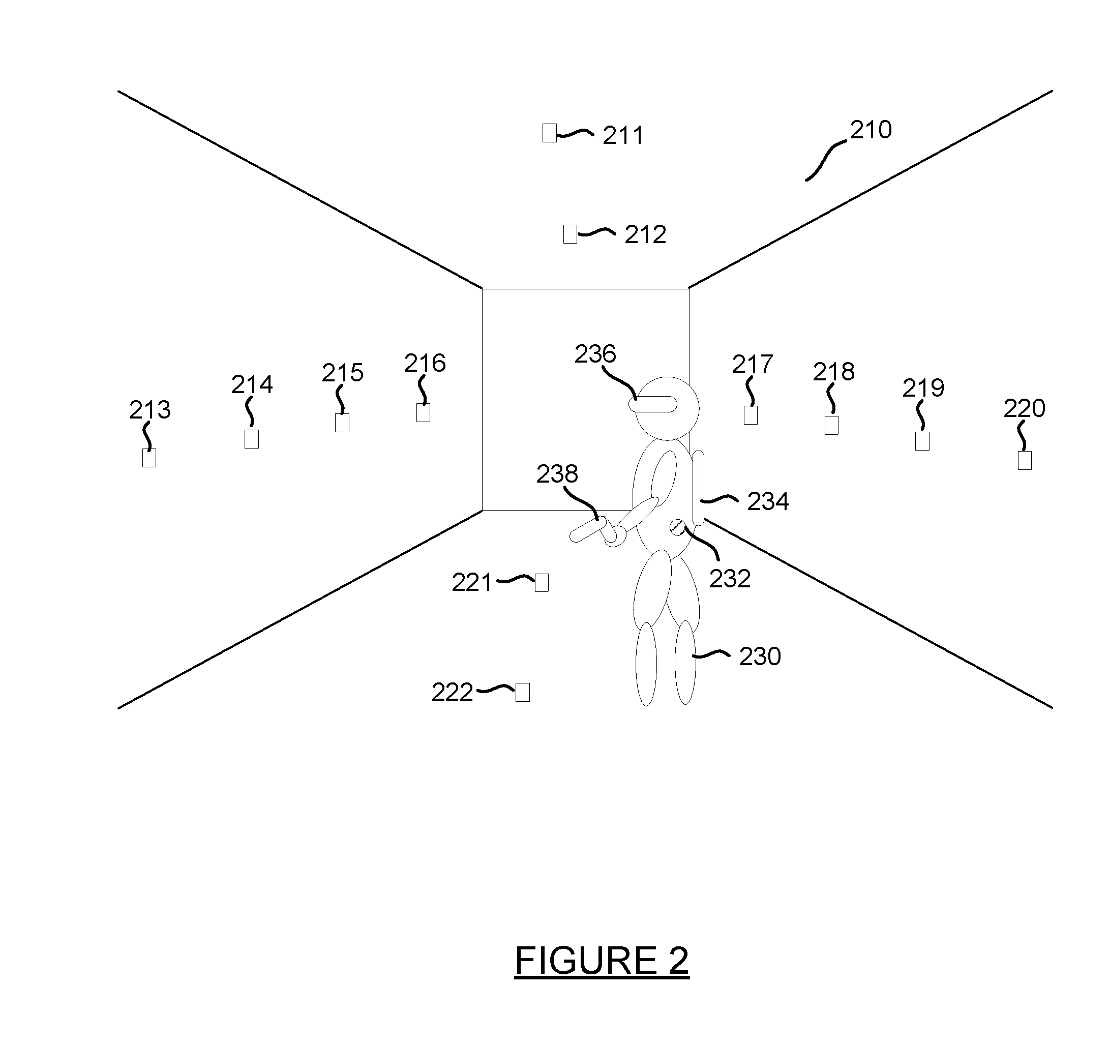 Wideband transmitter for position tracking system in combined virtual and physical environment