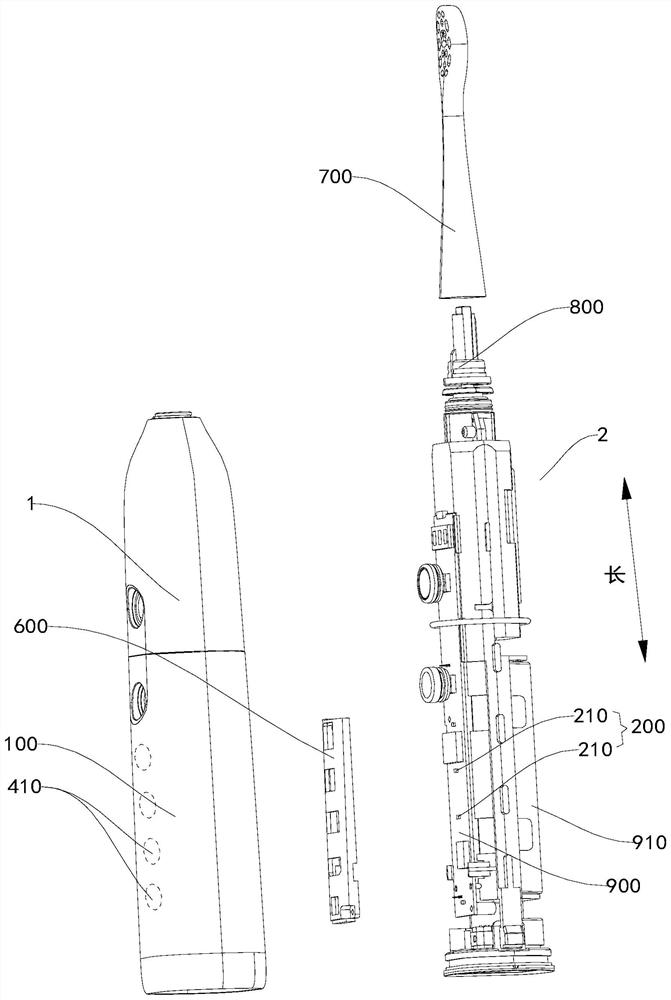 Personal care equipment hand tool, personal care equipment and light-transmitting structure processing technology