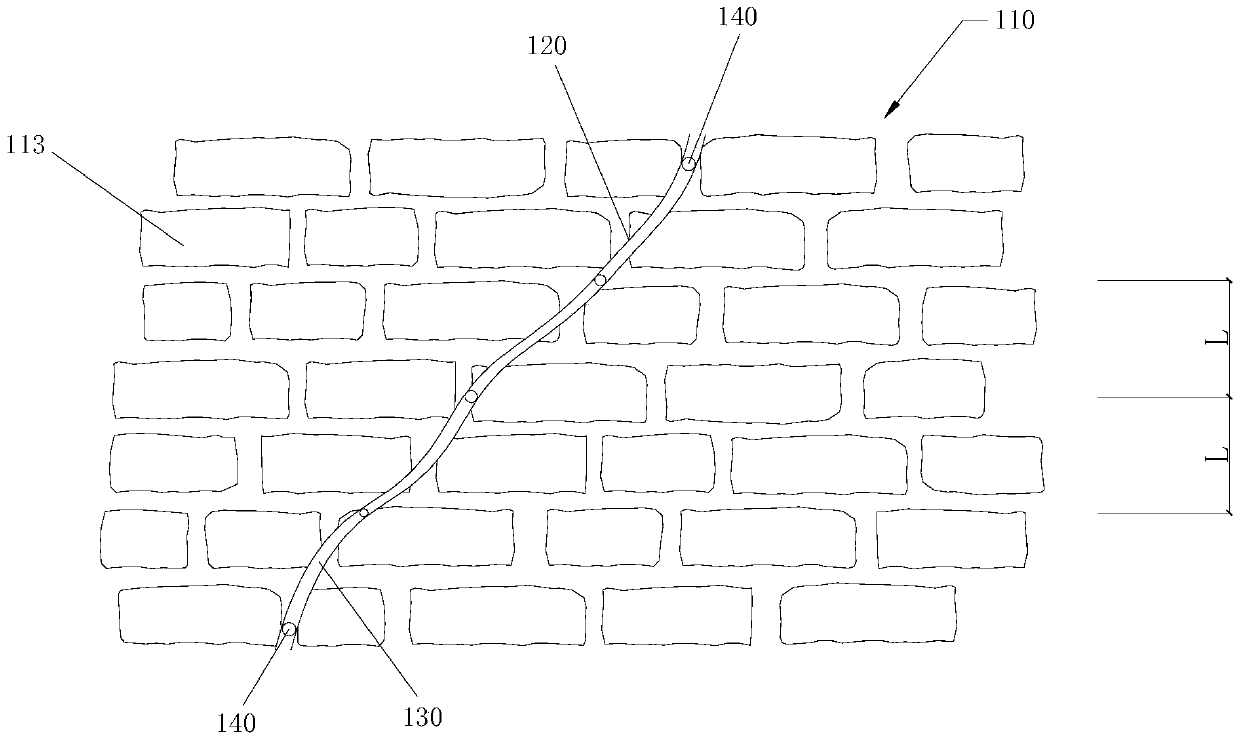 Method for repairing crack in ancient building wall