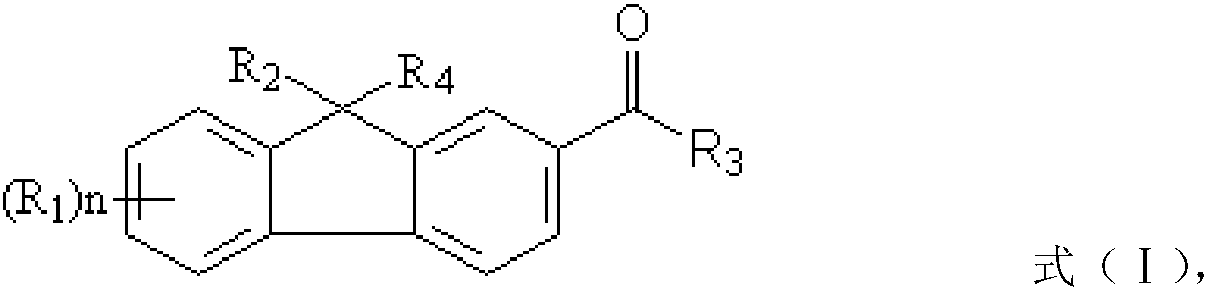 Fluorene photoinitiator and photocured composition comprising same