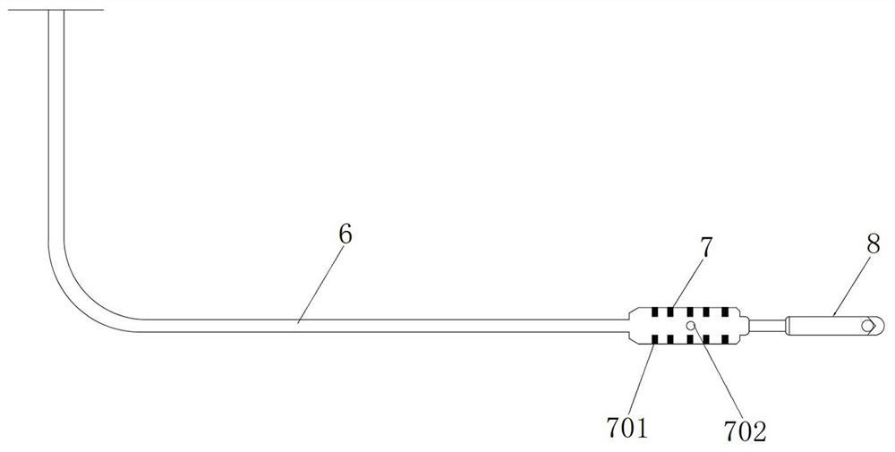 A removable horizontal well sand control pipe string fishing separation device