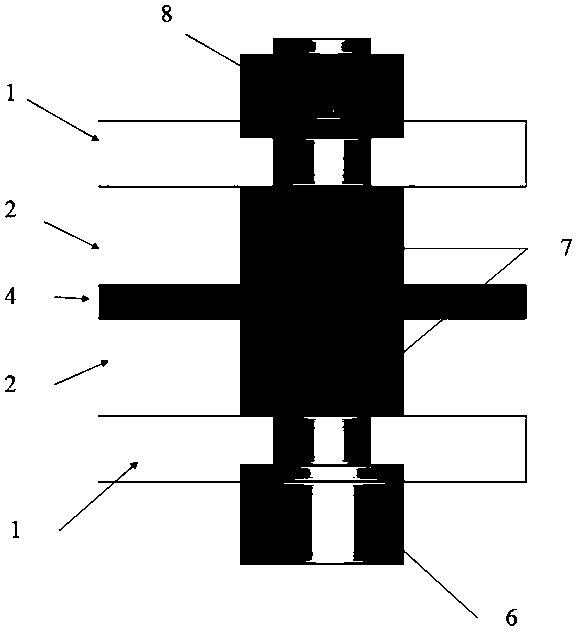 C-interlayer broadband radome structure with band-pass performance in C and X wave bands