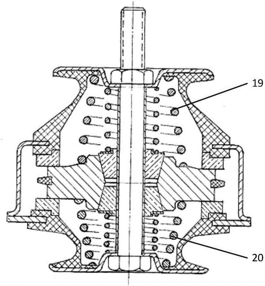 Damping vibration isolation system and composite damping vibration isolator