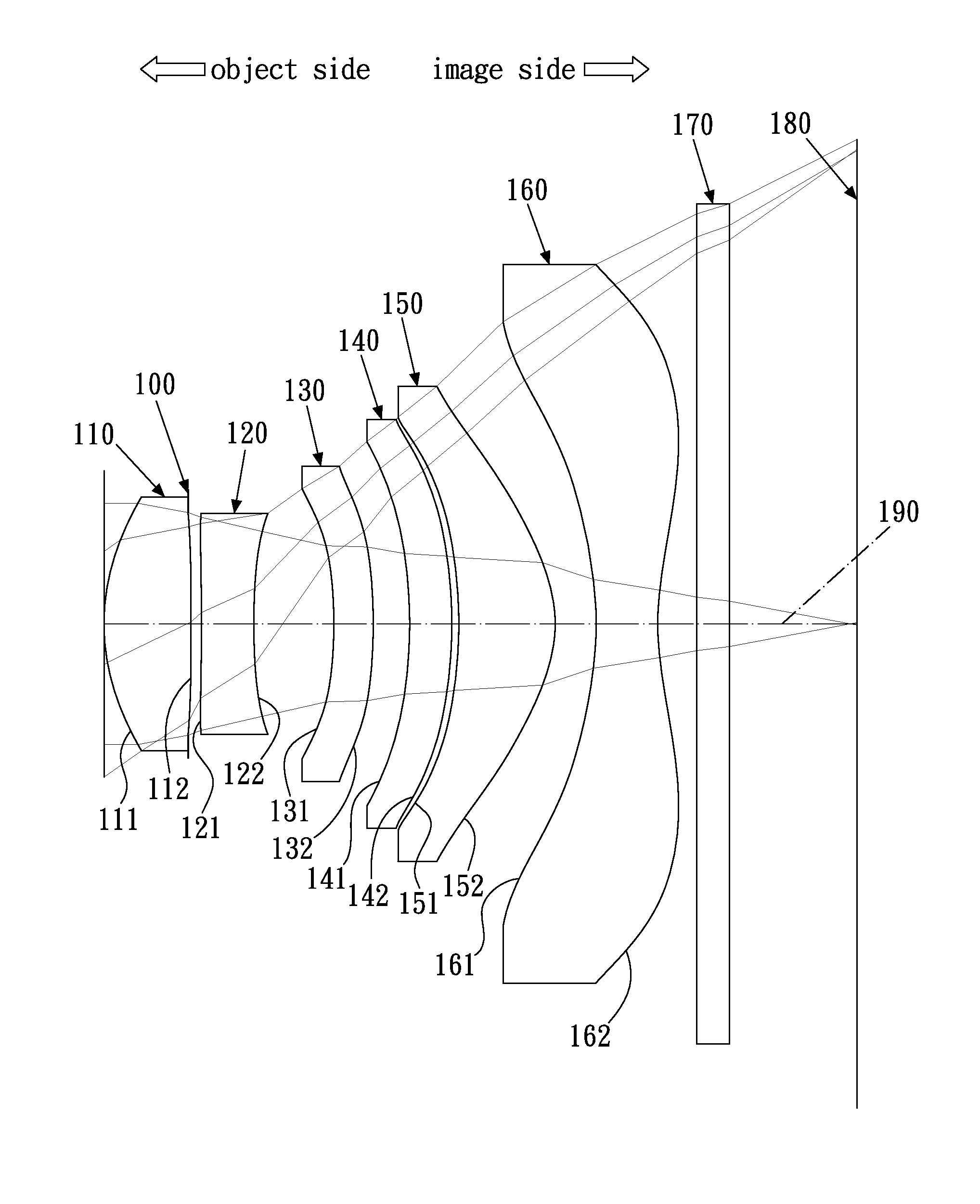 Six-piece optical lens system