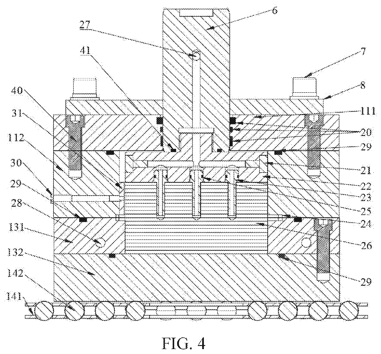 Soft rock shear rheological test system with simulation of coupled rainfall seepage and blasting vibrations