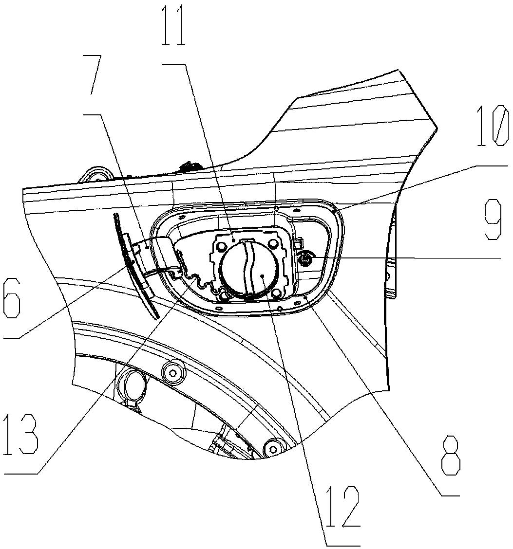 Charging port and high voltage electrical wiring harness arrangement structure