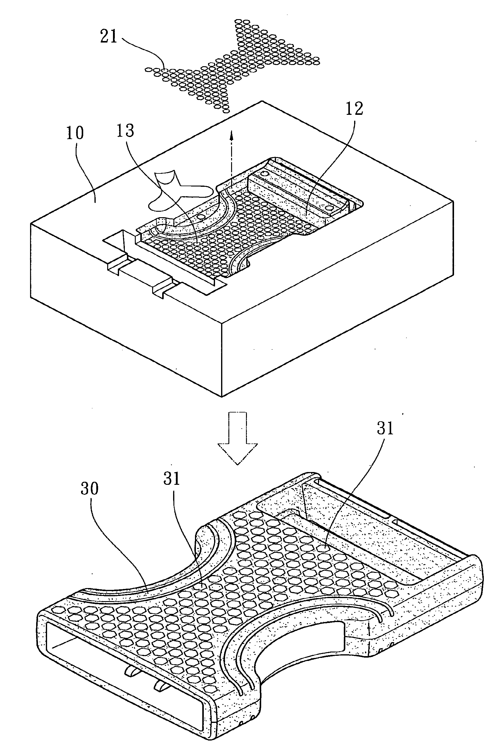 Fastener structure with a fine pattern on a surface thereof