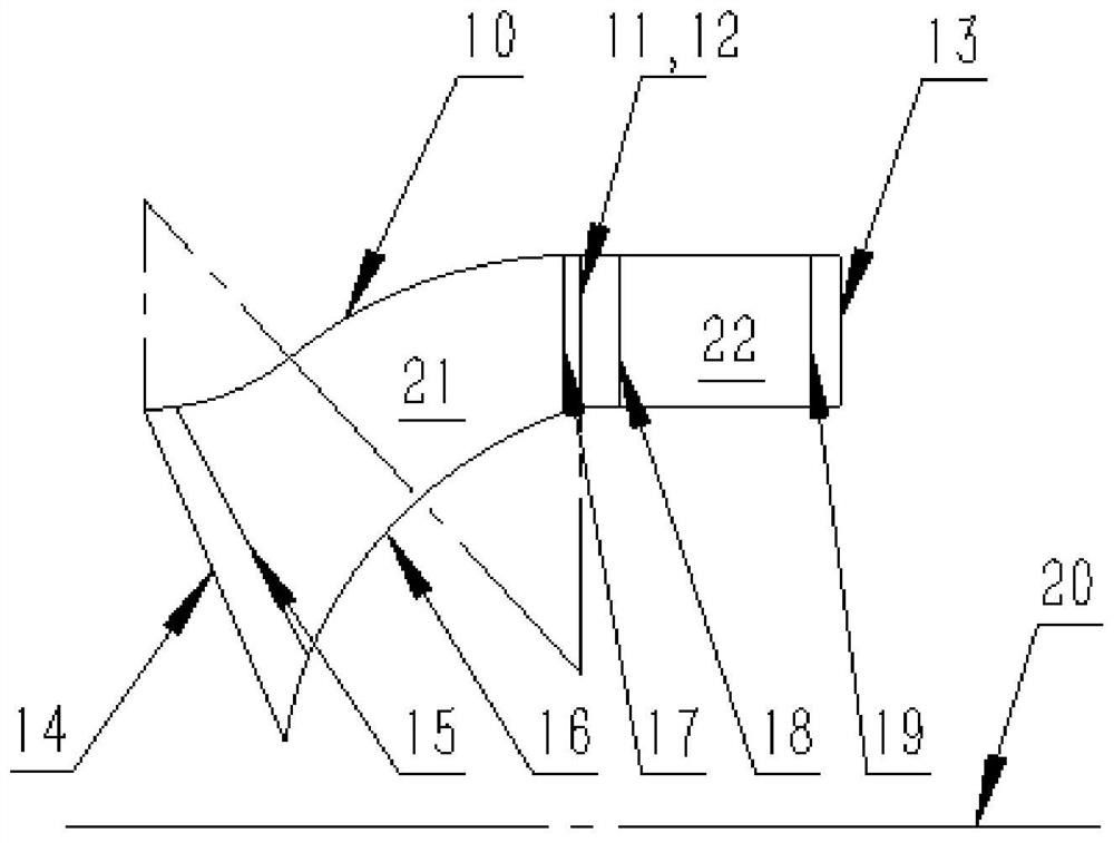 A mixed flow fan