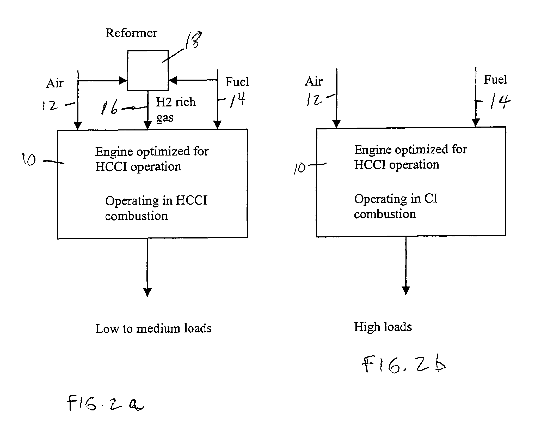 High compression ratio, high power density homogeneous charge compression ignition engines using hydrogen and carbon monoxide to enhance auto-ignition resistance