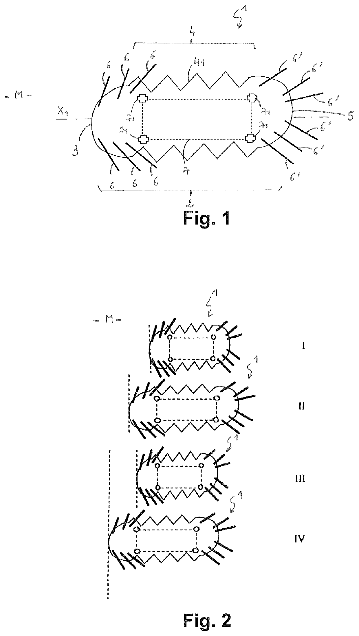 Microrobot configured to move in a viscous material