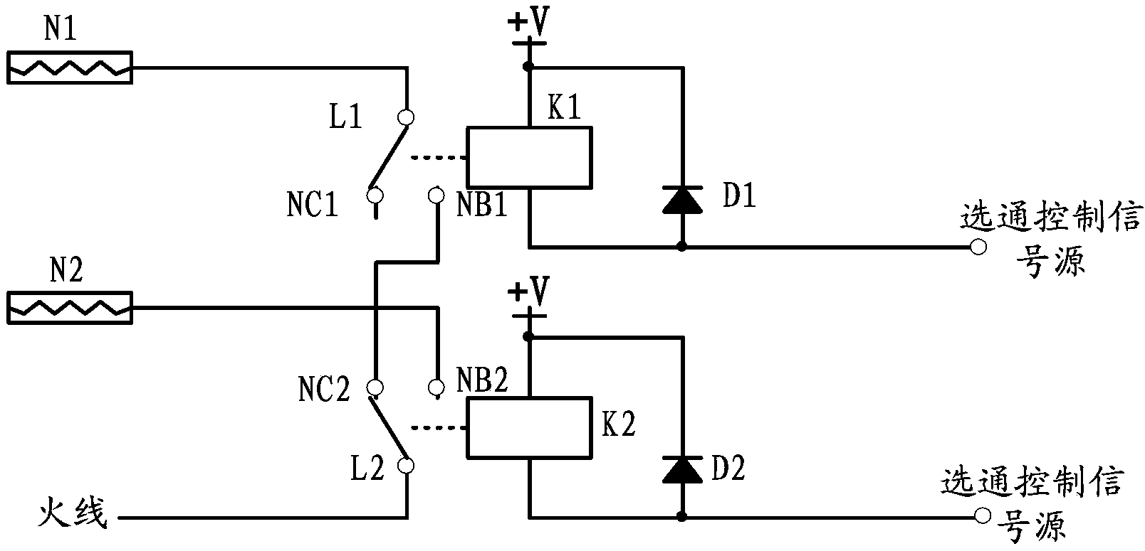 Heating control circuit and washing machine