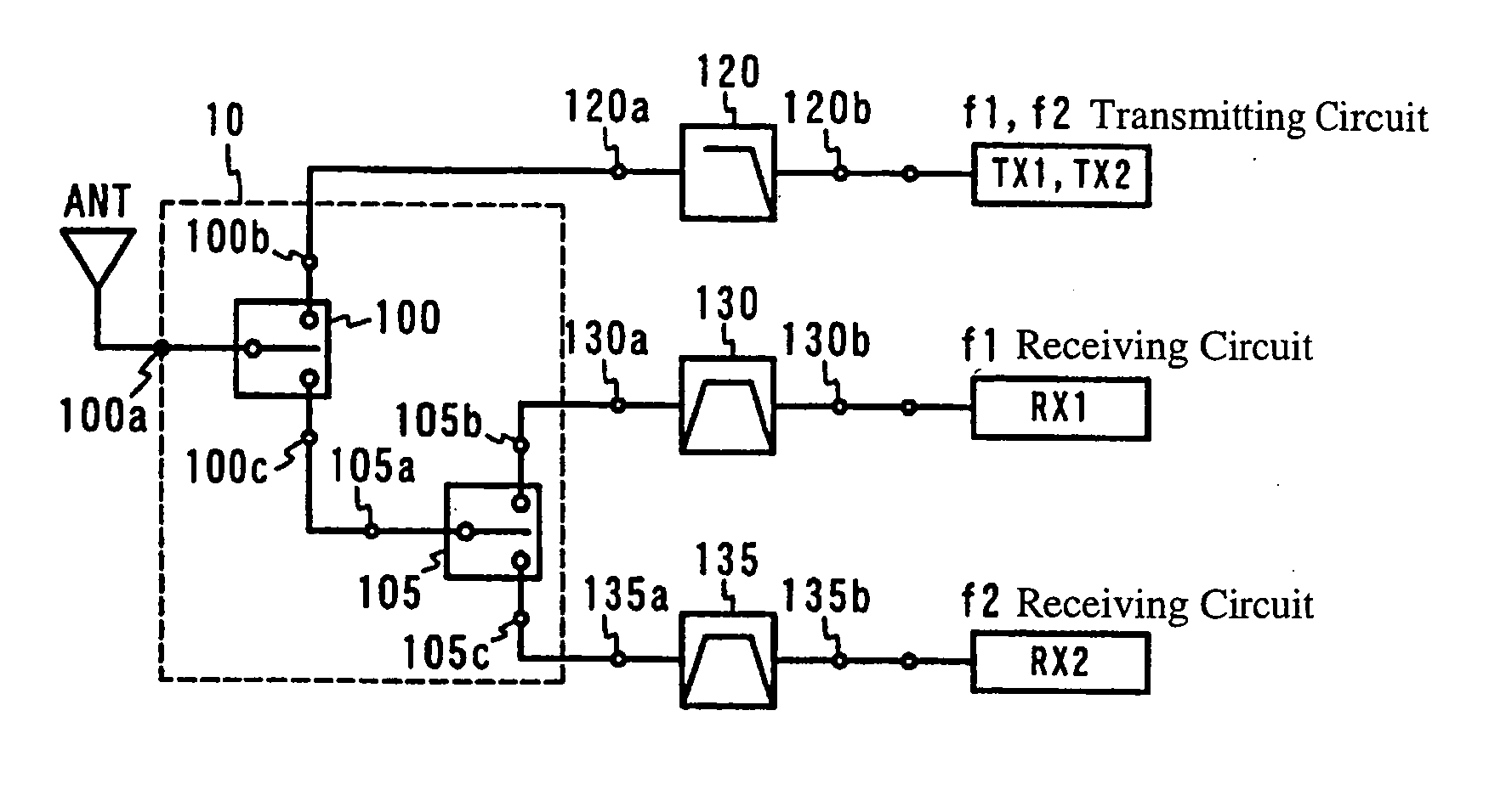 Switch circuit and composite high frequency elements