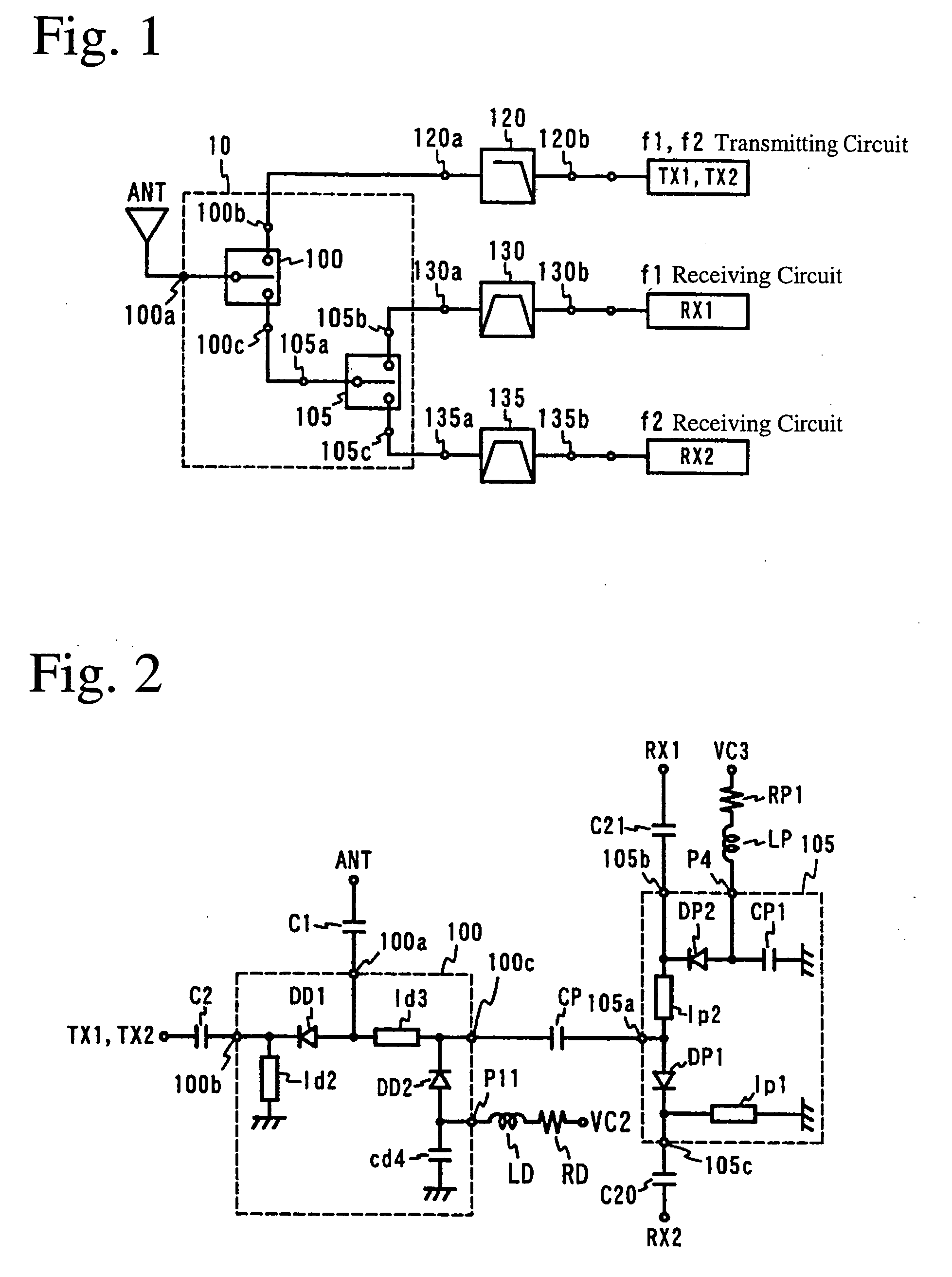 Switch circuit and composite high frequency elements