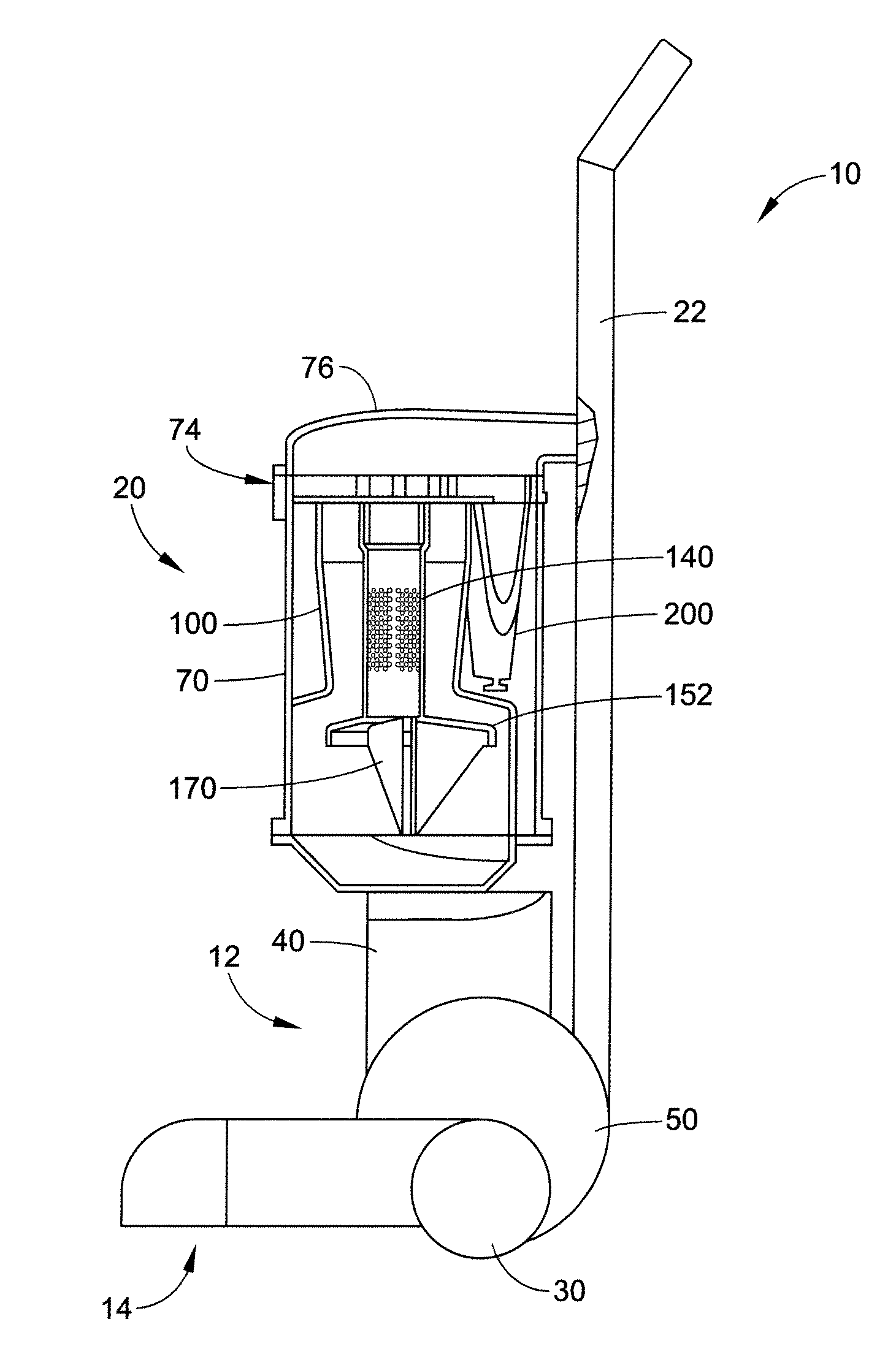 Dual stage cyclonic vacuum cleaner