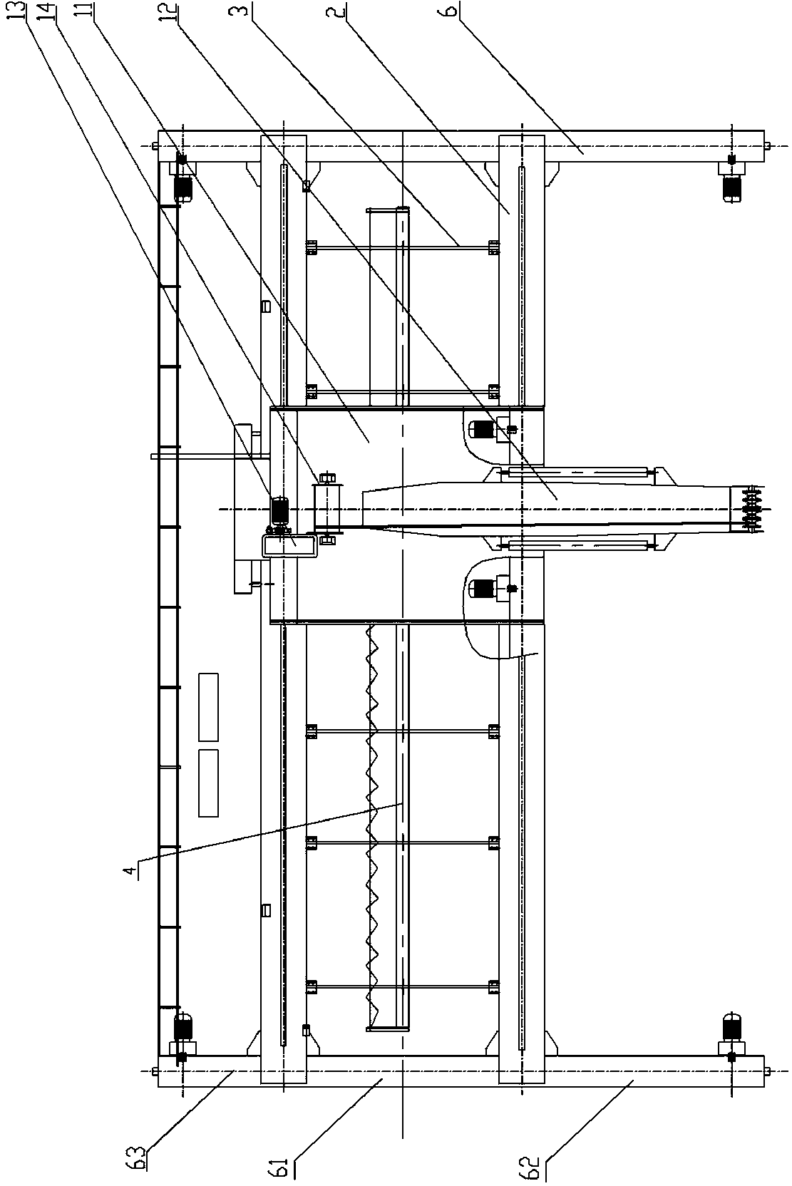 Bridge crane trolley for mine